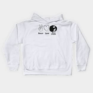 Peace Love Black Queen Kids Hoodie